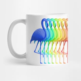 Colorful flamingo march Mug